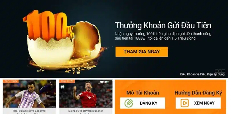 Các loại cược hấp dẫn tại web cá độ bóng đá 188Bet