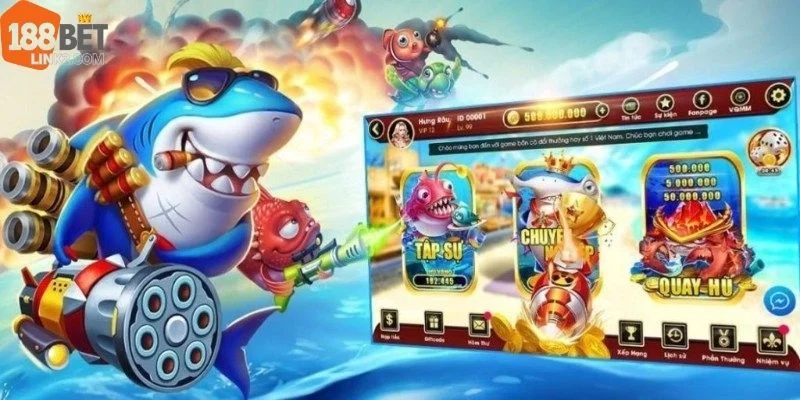 Tham gia bắn cá ăn tiền online 188BET siêu đơn giản.